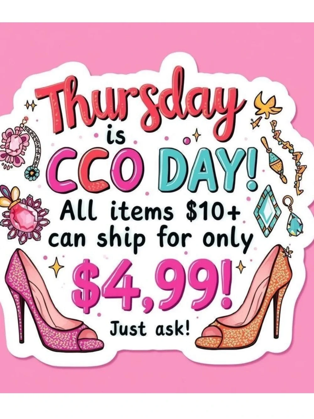 Discounted Shipping: Ask for CCO drop on Thursday!!